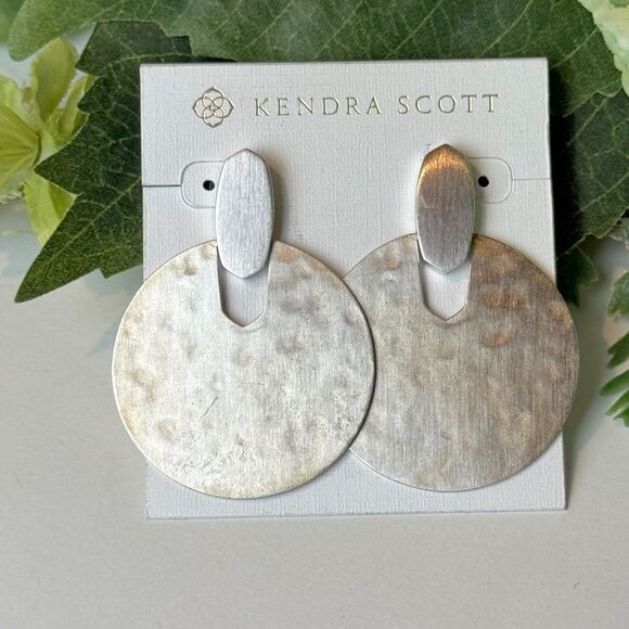 KENDRA SCOTT | Didi Silver Statement Earrings | New NWT - Picture 2 of 12